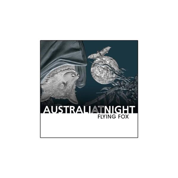 2023 Australia at Night $1 Flying Fox 1oz Silver Black Proof Coin - Image 9