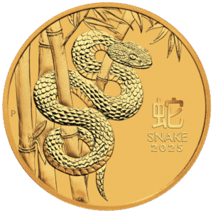 2025 1/10 oz Perth Mint Gold Snake (Lunar Series) BU
