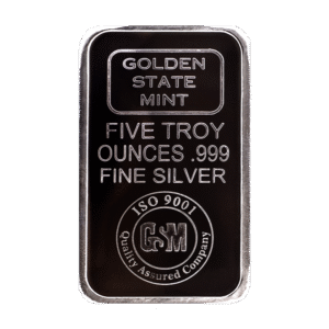 5 oz Golden State Mint Silver Bar