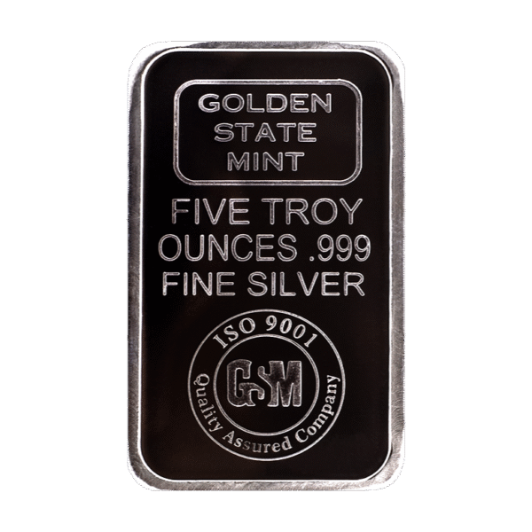 5 oz Golden State Mint Silver Bar