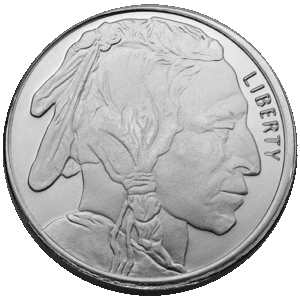 1/2 oz Silver Round Buffalo Highland Mint BU
