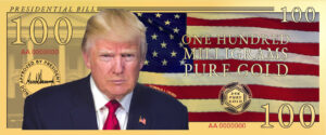 Donald Trump Gold Presidential Bill