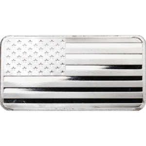 10 oz Silver Flag Bar