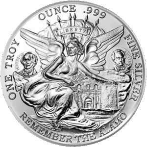 1 oz Texas Alamo Silver Round